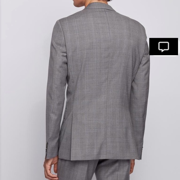 Hugo Boss Slim-fit suit in checked virgin wool - Picture 3 of 13